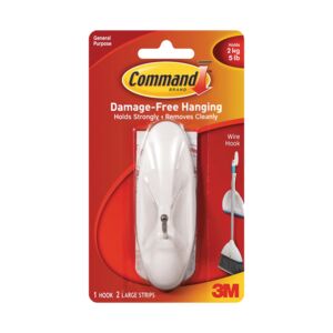Command Wire Hook White Large Command Wire Hook White Large